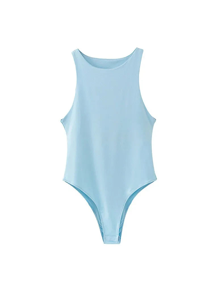 2025 summer solid sexy bodycon women bodysuits female 8 color green slim casual bodysuit chic lady club short playsuits femme