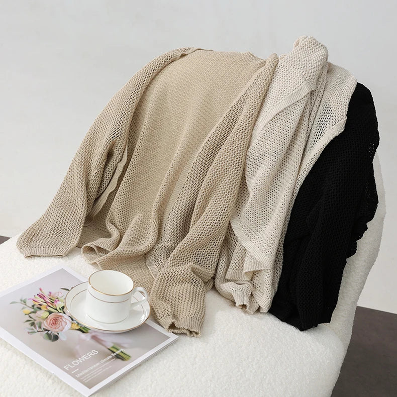 2025 New Hollow Out Loose Knit Cardigan Women Openwork Linen Shawl Summer Kimono Style Unique Cape Shawl Sweater Shrug Top