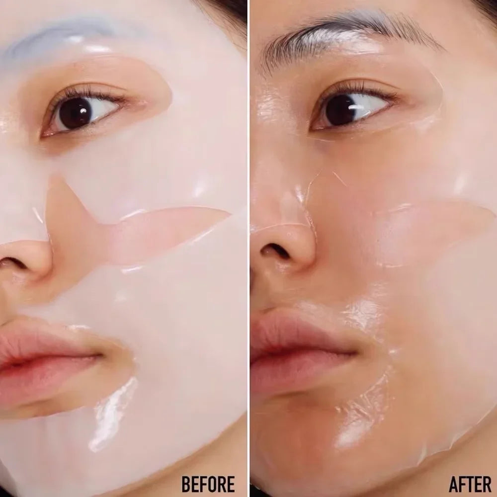 10PCS Collagen Anti Wrinkle Facial Mask Anti Aging Fade Fine Lines Firm Skin Moisturizing Brightening SkinCare Korean Cosmetics
