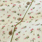 2025 Spring and Autumn Women's Pajama Set 100% Cotton Crepe Long sleeved Pants Two piece Cute and Sweet Home Fury Set Ladies