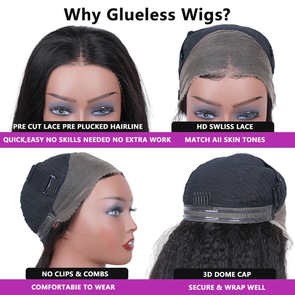 360 Full Lace Human Hair Wig Bone Straight Lace Front Wig 13x4 HD Transparent Lace Frontal Wig For Women Preplucked 250% Density