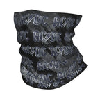 Custom Black AC DC Logo Camouflage Heavy Metal Band Bandana Neck Warmer Women Men Winter Hiking Ski Scarf Gaiter  Face Cover