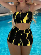 2025 Print High Waist String Two Piece Bikini Women Swimwear Female Swimsuit Bathers Bathing Swimming Suit Beachwear Summer