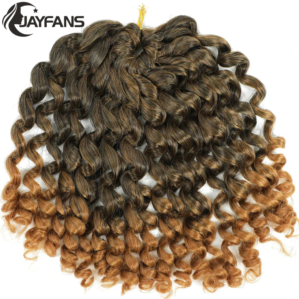 1- 5 Packs 8 inch Jumpy Wand Curl Jamaican Bounce Crochet Hair Natural Black Wand Curls Crochet Hair Short Curly Crochet Braids