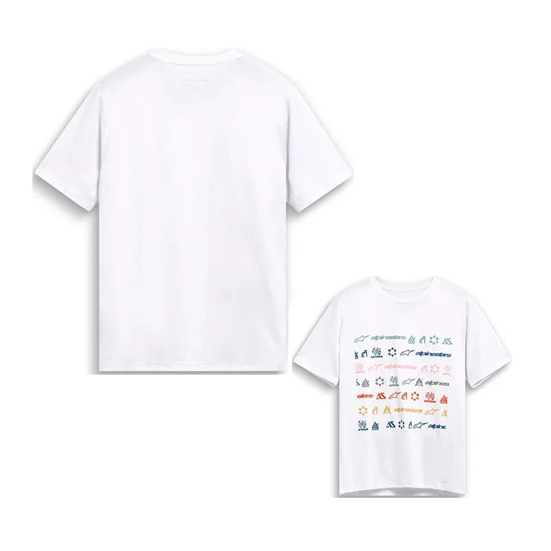 2025 Sports  Cotton T-shirt Summer Men's Alpinestar Letter Print Luxurious Women's Cycling Outdoor Street Short-sleeved Top