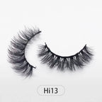 Dropshipping Reuseable Natural Long 12-15mm 3D Faux Mink Lashes Fluffy Volume False Eyelashes Cruelty Free Wispy Makeup Lashes
