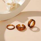 2022 Summer Colorful Ring Set Wholesale Fashion Geometric Chain Candy Color Irregular Opening Rings Women Party Finger Jewelry