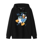 Donald Duck print pattern hooded men's and women's hoodies, trendy loose casual couple hoodies, hooded jacket, multiple colors