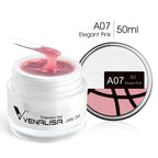 50ml Venalisa Soak off Thick Jelly Gel UV Construction Gel Builder Extend 24 Color Camouflage Milky White Nail Art Hard Nail Gel