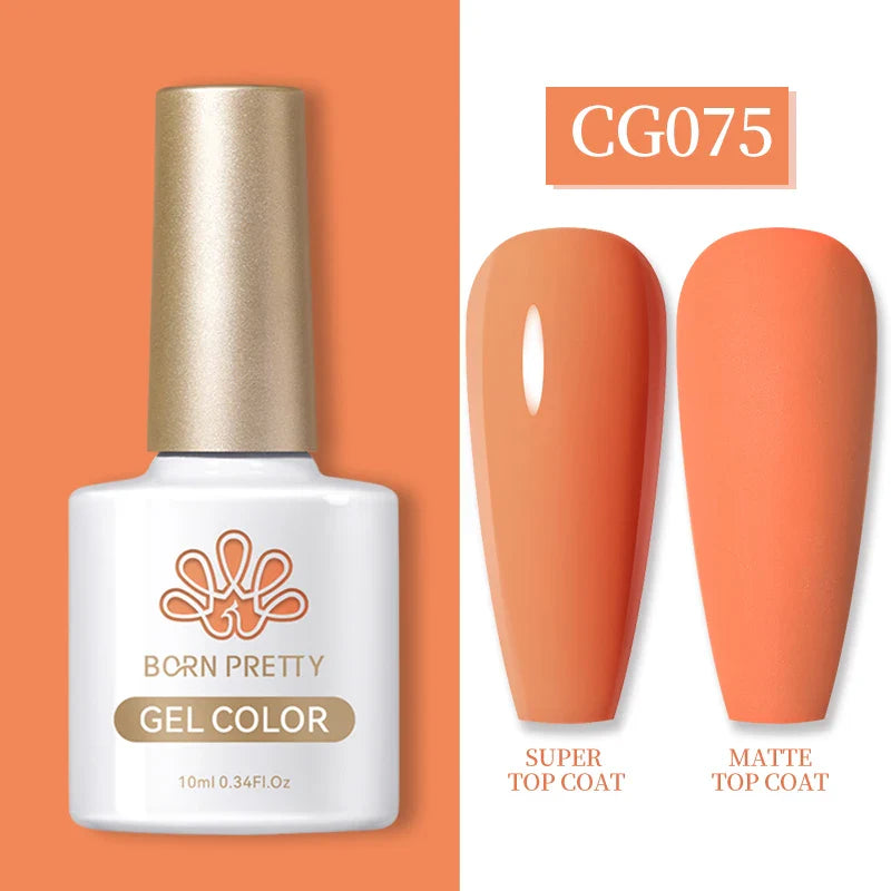BORN PRETTY Fall Gel Nail Polish 10ml Orange Nude Brown Gel Nail Polish Halloween Nails Coral Orange Gel Varnish Manicure DIY