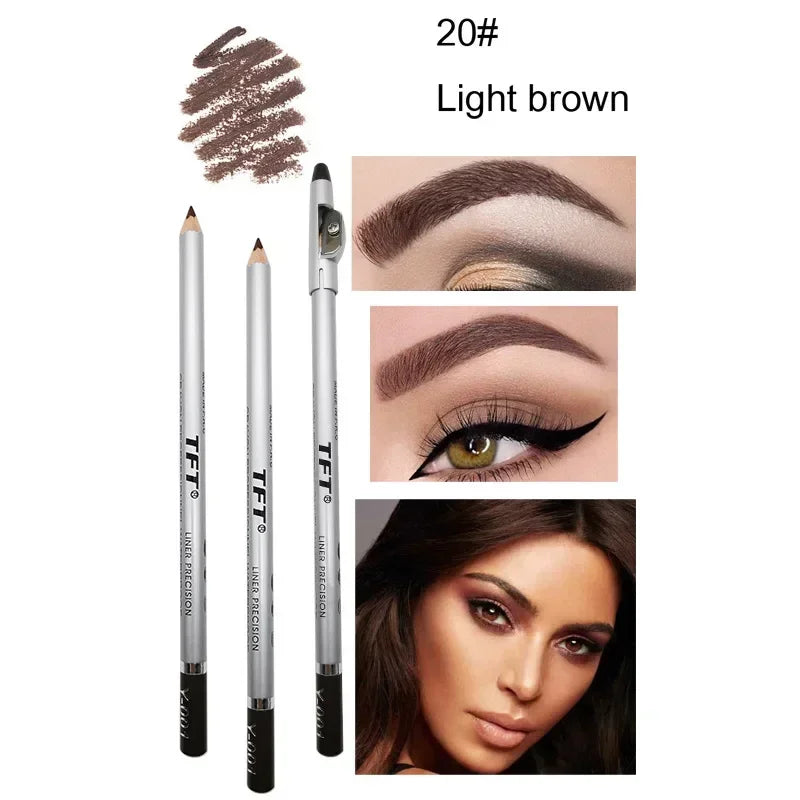 1/3pcs Eye Brow Pencil Waterproof Professional Women Eye Makeup Pen Easy Color Natural Black Brown Cosmetic Beauty Eyebrow Tool