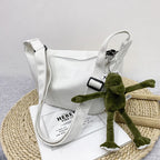 Canvas Crossbody Bag Large Capacity Hip-Hop Street Style For Both Men And Women