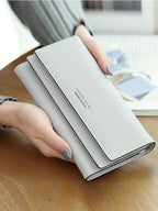 Brand PU Leather Women's Wallet High Quality 3 Fold Long Purse Clutch Coin Purse Phone Pocket Card Holder Large Capacity