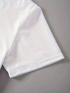 Cotton Blend Short Sleeve ME Letter Print Crop T-Shirt - Soft Semi-Sheer Micro Elasticity Crew Neck Sexy Style