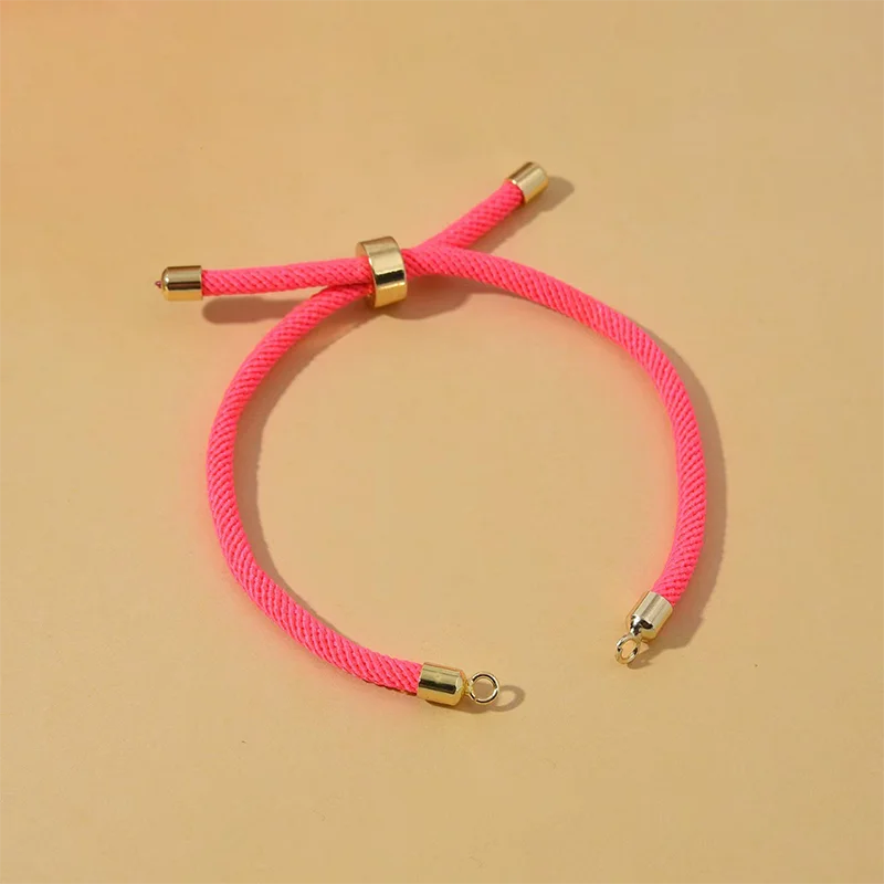 10Pcs Twisted Nylon Cords Bracelet Adjustable Extension Tail Chain Connector For DIY Handmade Jewelry Making Accessories