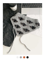 Halloween Costume Skeleton Ghost Bat Spider Web Personalized Knitted Crochet Headband Female Photo Photo Triangle Scarf Trendy