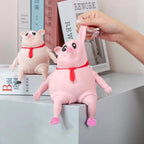 Cartoon Toy Pig Stretch Creative Sensory Toy Rebound Pig Stress Relief Toy Funny Squeeze Soft Pig Toy for Girls Boys
