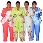 2 Piece Women Sets 2024 New Arrival Plus Size Autumn Winter Matching Two Pieces Sets Blazers Top Pants Suits Outfits Clothing