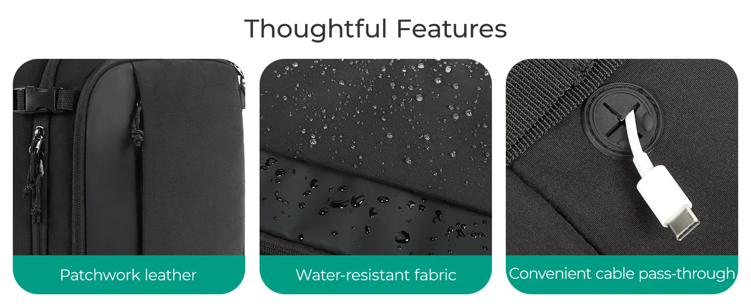 BAGSMART Travel Backpack Flight Approved  30L Lightweight Backpack for Men Women Waterproof Travel Bag with USB Charging Port