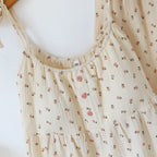 2025 Japanese Summer New Women's Pajama Set 100% Cotton Crepe Cloth Ladies Suspender+Shorts Two Piece Home Furnishing Set