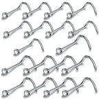 100Pcs/lot Surgical Steel Nose Piercing Stud Earrings Nostril Piercing Crystal Nariz Pirsing Nose Rings for Women Jewelry Gift