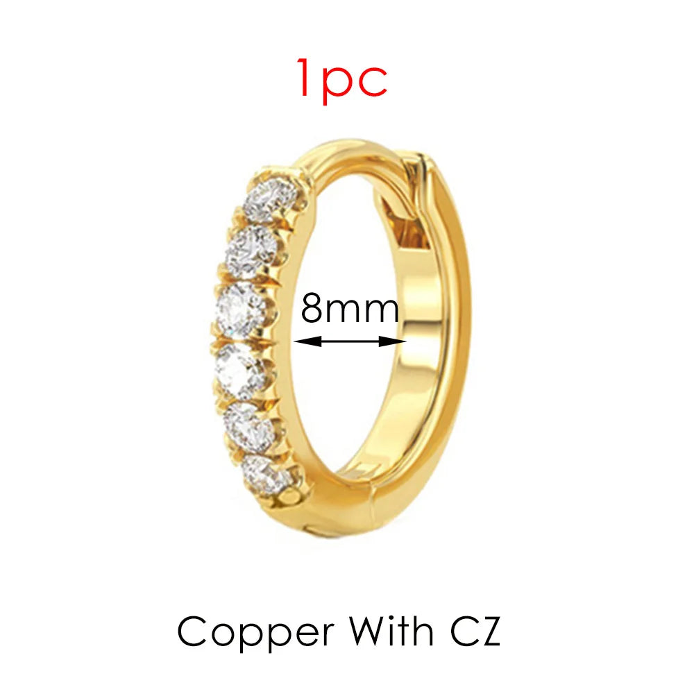 1PC Little Star Moon Snake Crystal Charms Pendant Helix Daith Earrings for Women Hanging Matching Piercing Lobe Tragus Jewelry