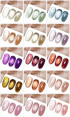 CANNI New 18ml Long Wear No-wipe Bright Topcoat Peeloff Base coat 5g Crystal Magnetic Cat Eye Gel Sparkling Glitter Varnishe