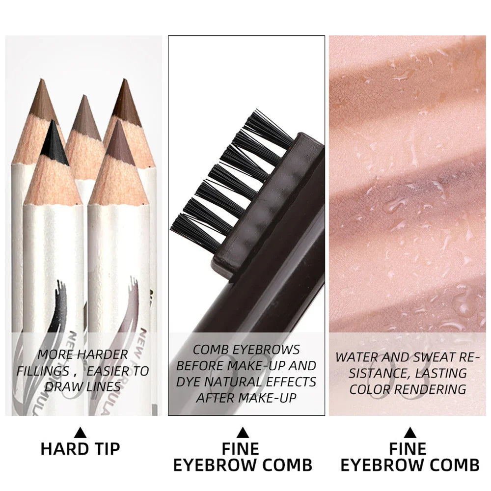 1pcs Eyebrow Pencil Waterproof Art Tint Makeup Eye Brow Pen Enhancers Long Lasting 5 Colors Eyebrow Pen Women Beauty Cosmetic
