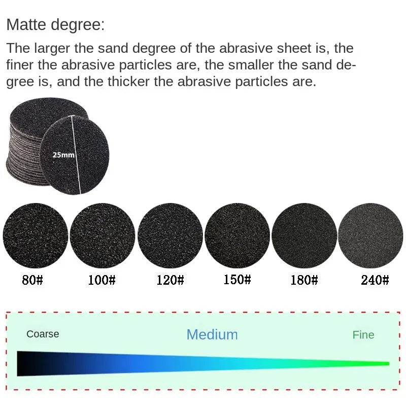 Disc For Pedicure Cuticle Callus Remove Tool For Electric Foot File Callus Hard Dead Skin Pedicure Tools Replaceable Sandpaper