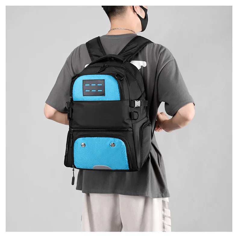 basketball sports backpack with shoe compartment man soccer bag boys football school bag black large capacity school backpack
