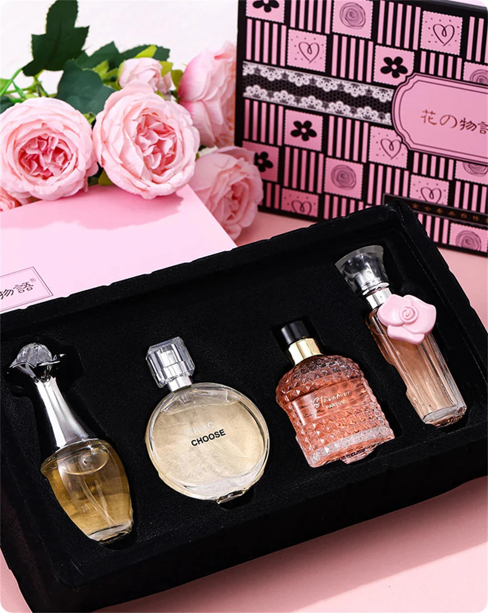 Brand Gift Box 4Pcs Set Perfume Women Parfum Femme 100ml Fresh Natural Floral Scent Spray Feminino Perfumes De Mujer Originales