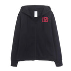 Disneyland Sweatshirt Castle Shining  Mickey Disneyworld Letter Glitter Minnie Unisex Couple Women Zip Pocket Hooded Jumper Top