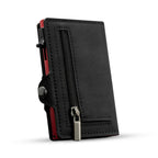 CASEKEY Pink Wallet Slim Minimalist Leather Pop UP Wallet Rfid Blocking Mini Aluminum Automatic Card Holder for Women Men