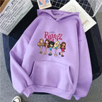 Bratz Letter Printed Plus Size Woman Hooded Sweatshirt Women Hoodie Hip Hop Long Sleeve Streetwear Unisex Male Clothes Tops