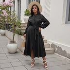 Elegant Plus Size Maxi Dress with Ruffle Sleeves and Floral Print Perfect for Parties Weddings and Special Occasions