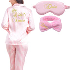 2 Piece Personalized Name Women Sleepwear Faux Silk Satin Pajamas Set Long Sleeve Sleepwear Pajamas Suit Female Homewear