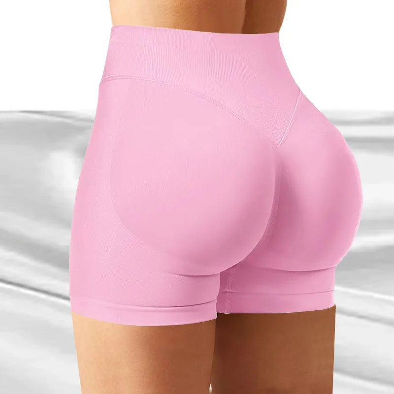 4.5'' Impact Shorts Seamless Low Ribbed Waistband Gym Shorts Scrunch Bum Yoga Shorts Booty High Stretch Running Bike Shorts