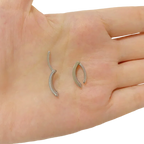 ASTM F136 Titanium PIERC Reverse Curved Clicker Navel Barbell Shiny CZ Sexy Belly Button Rings Bellybutton Sexy Piercing Jewelry