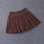 2024 New Best-Selling Pleated Nylon Spandex High Waisted Pocket Skirt With Anti Glare A-Line Sports Tennis Skirt