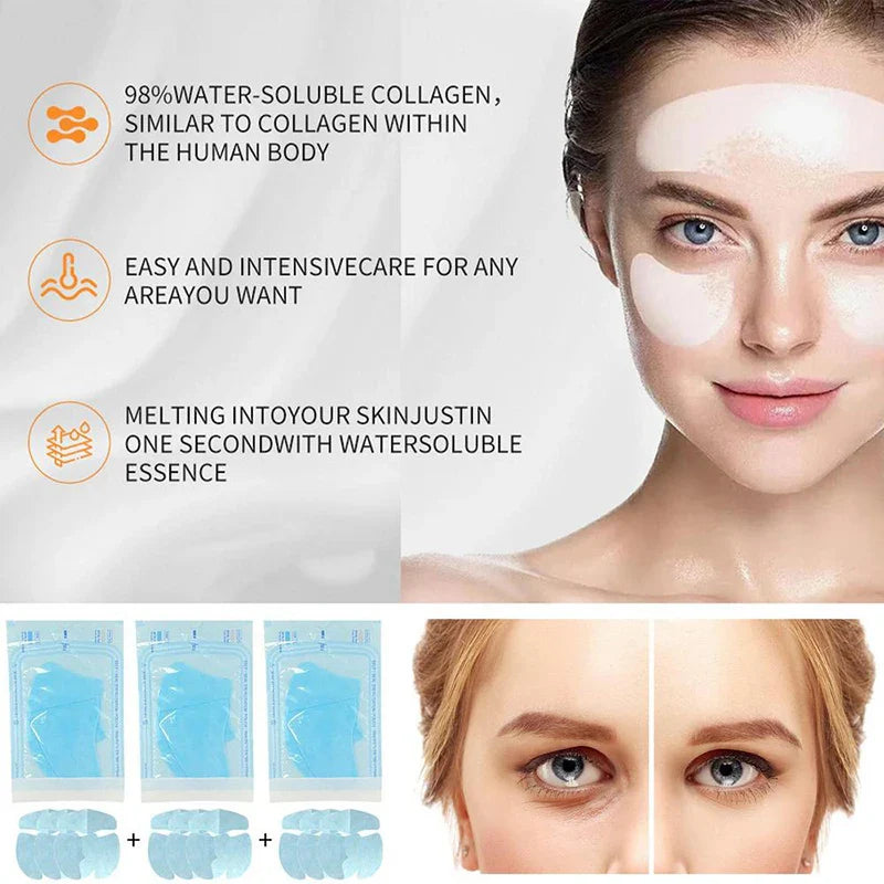 5/10sets Soluble Collagen Face Mask Hydrolyzed Film Anti Aging Moisturizing Mask Fade Fine Lines Firm Lifting Patches Skin Care