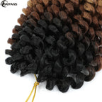1- 5 Packs 8 inch Jumpy Wand Curl Jamaican Bounce Crochet Hair Natural Black Wand Curls Crochet Hair Short Curly Crochet Braids