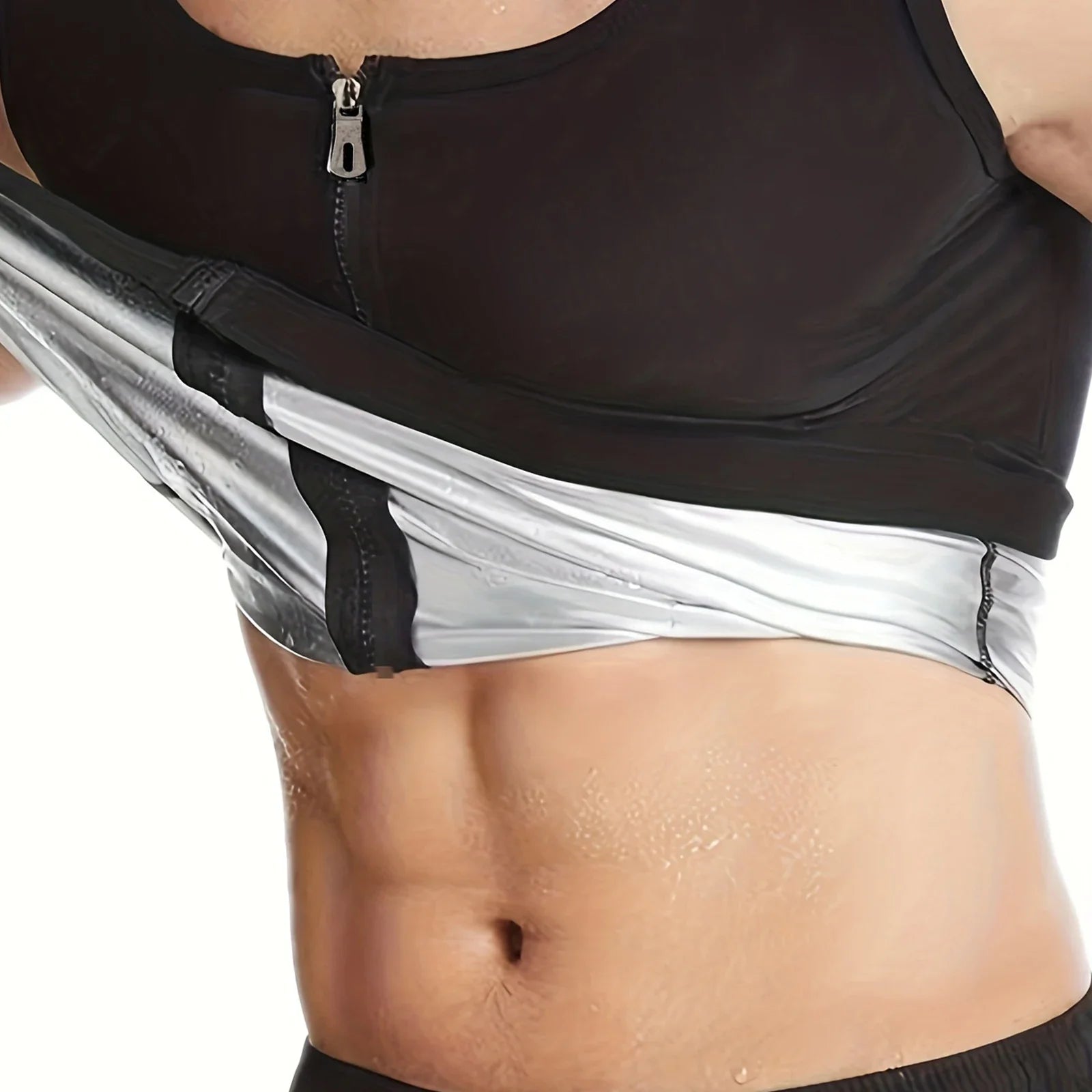 1pcs Sauna Sweat Suits Shirt Vest Waist Trainer for Men Compression Workout Shapewear Excersize Gym Clothes Working Out