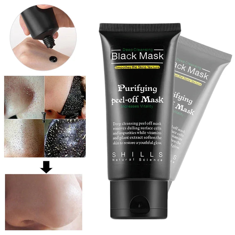 Bamboo Charcoal New Suction Face Deep Cleansing Black Mud Mask Blackhead Remover Peel-Off Mask Easy To Pull