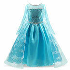 Elsa Dress for Girls 3-10Y Birthday Role Elsa Princess Dress For Kids Halloween 2024 Carnival Easter Party Cosplay Girls Costume
