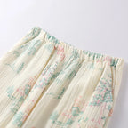 2025 New Women's Spring/Summer Pajama Set 100% Cotton Long Sleeve Long Pants Two Piece Set Large Home Clothes