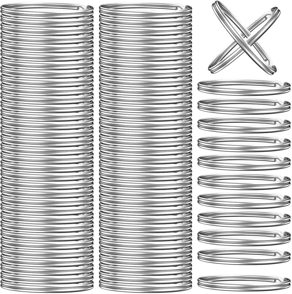 20/100pcs Stainless Steel Polished Key Ring Key Chain 25mm Round Flat Round Split Keychain Metal Blank Circle For DIY Findings