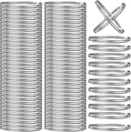 20/100pcs Stainless Steel Polished Key Ring Key Chain 25mm Round Flat Round Split Keychain Metal Blank Circle For DIY Findings