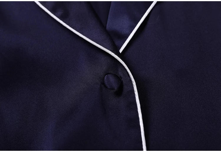 100% Pure Silk Women's Classical Pajama Set Sleepwear Nightgown M L XL YM007