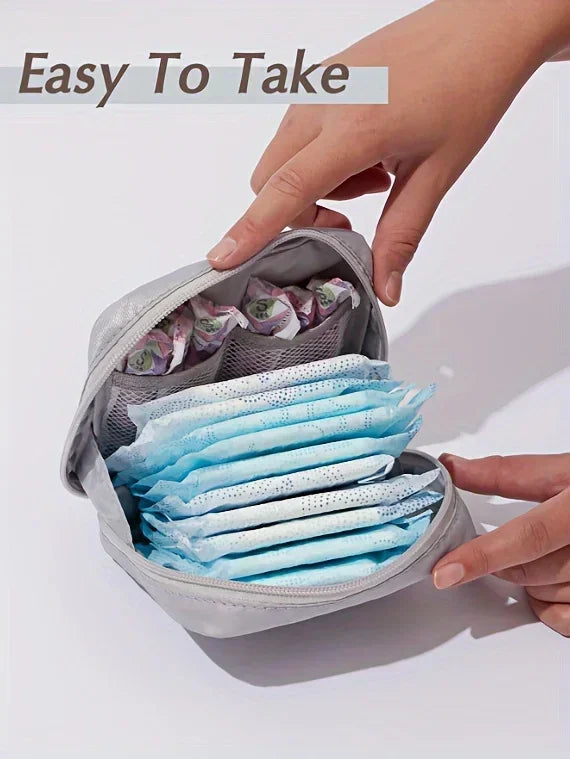 1pc Water-Resistant Feminine Product Pouch - Portable Period Kit Bag with Discreet Sanitary Napkin Storage, Menstrual Cup Pouch