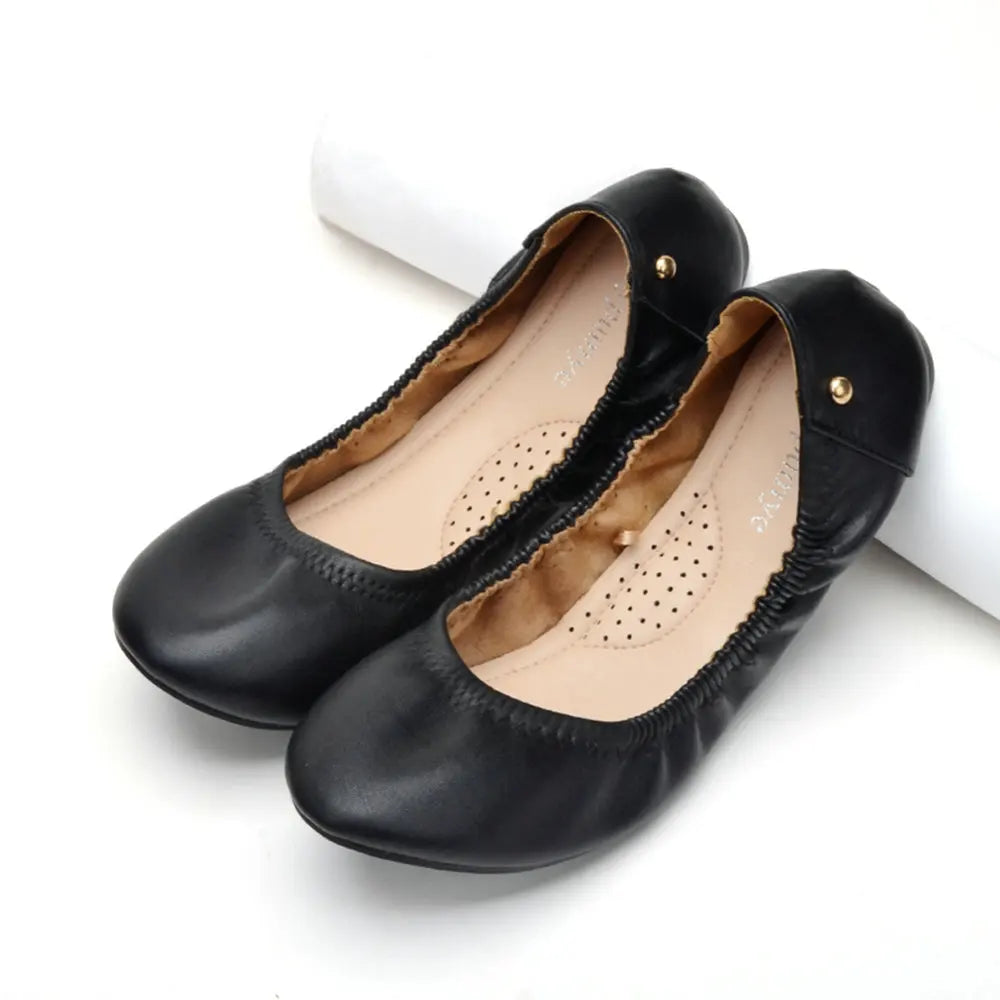 COSYSUSY Party Shoes Foldable Ballet Flats Portable Travel Fold up Shoe Prom Ballerina Flats Roll up for Bridal Wedding Shoes